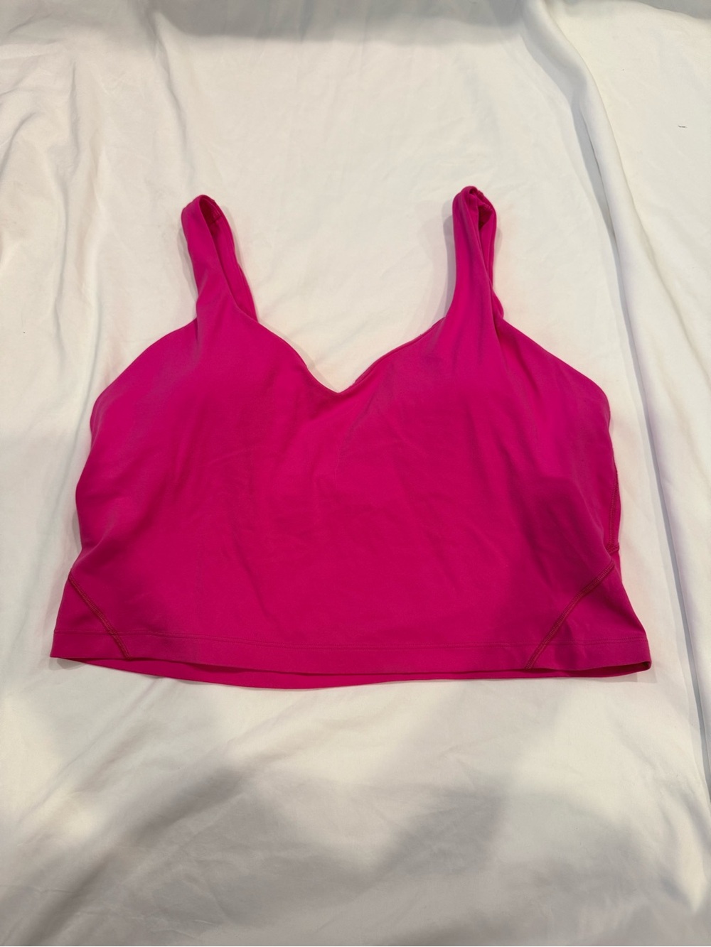 Lululemon size 14 Align tank top - Bright Pink Women's V-Neck Crop Tank Top
